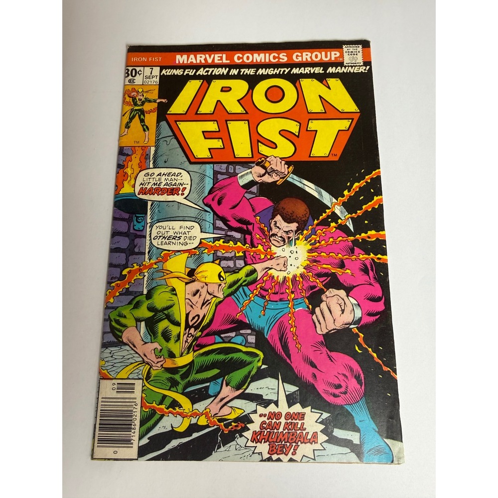 Iron Fist 7 Marvel Comics 1976 Bronze Age Khumbala Bey Danny Rand 30 Cent Issue
